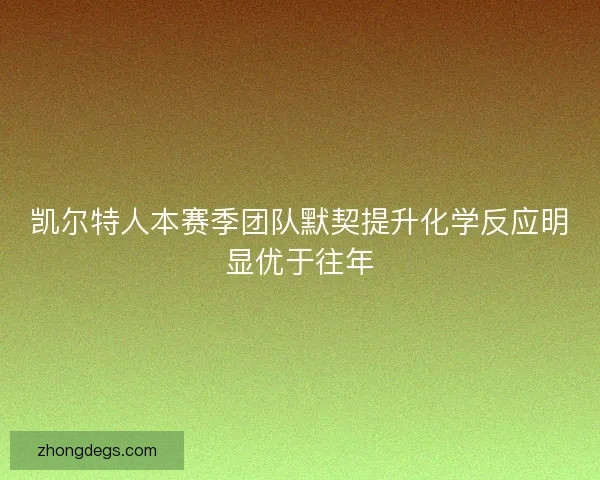 凯尔特人本赛季团队默契提升化学反应明显优于往年